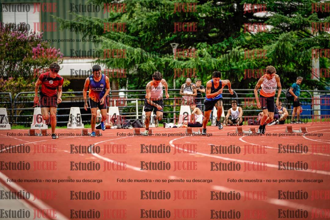 Fotos de los 100 m llanos de varones