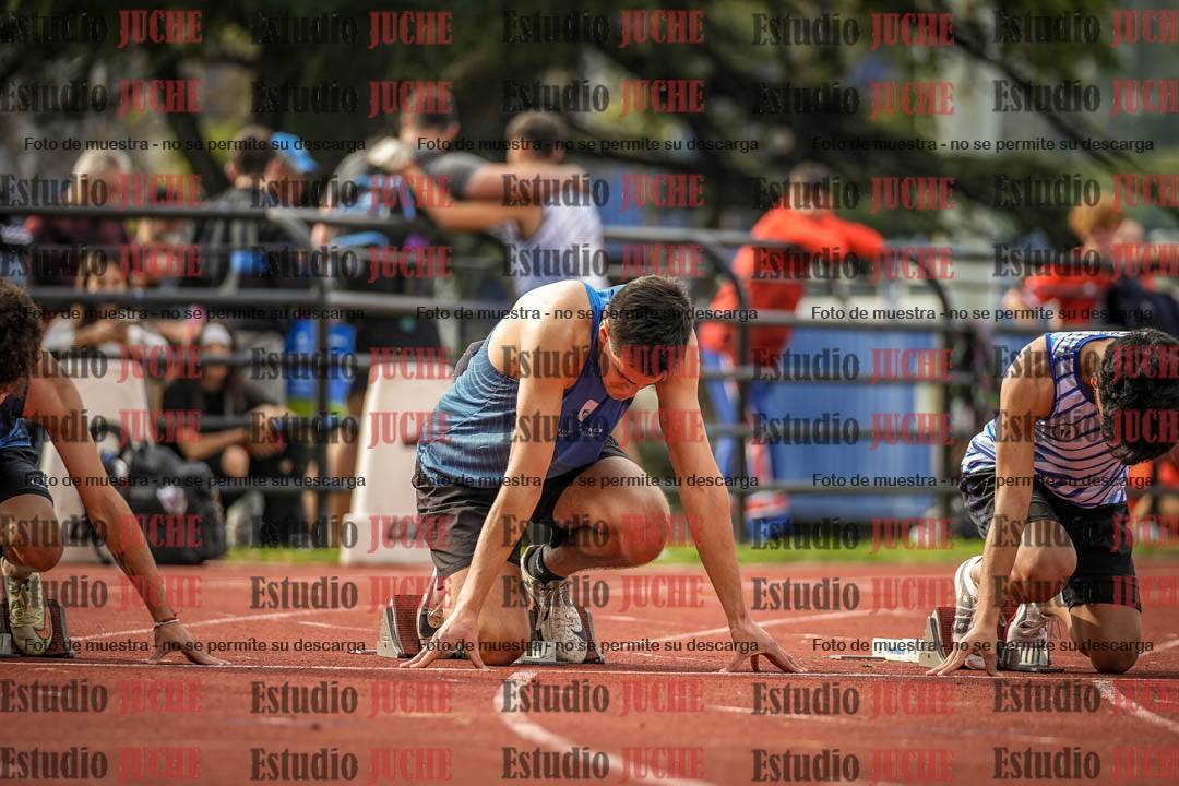Fotos de los 100 m llanos de varones - decatlón 1