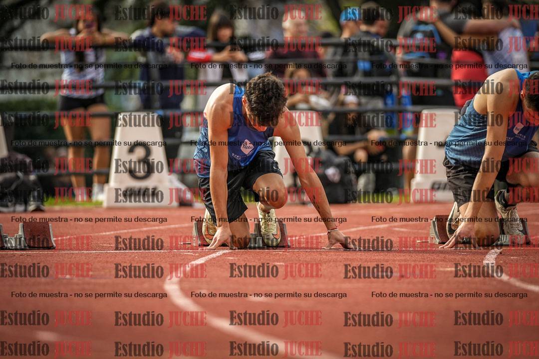 Fotos de los 100 m llanos de varones - decatlón 1