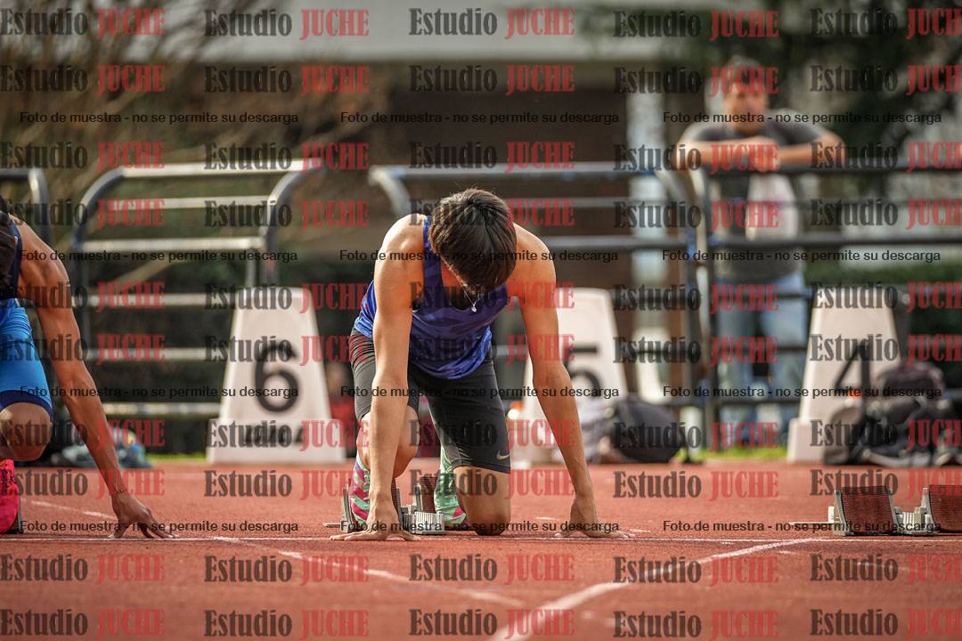 Fotos de los 100 m llanos de varones - decatlón 1