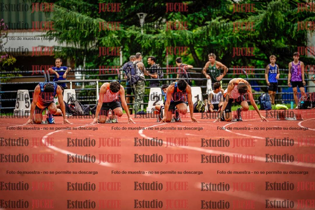 Fotos de los 100 m llanos de varones