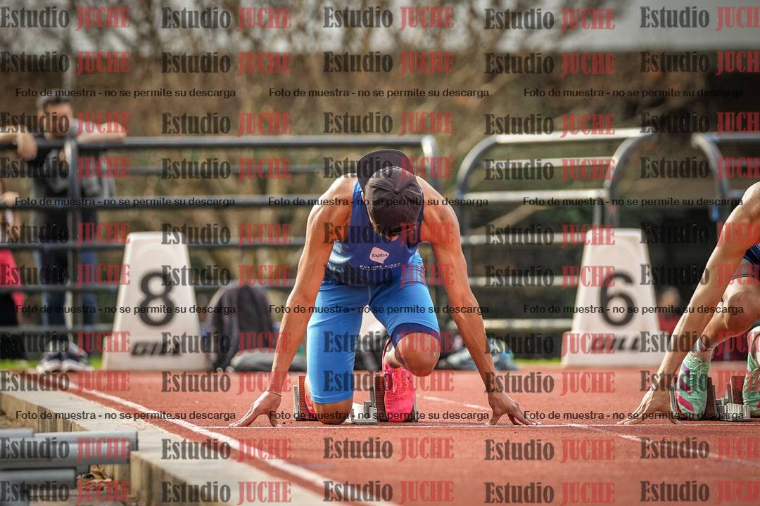 Fotos de los 100 m llanos de varones - decatlón 1