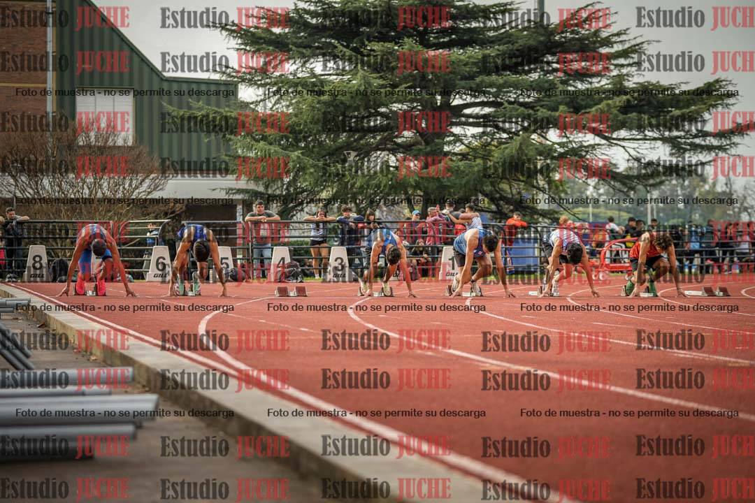 Fotos de los 100 m llanos de varones - decatlón 1