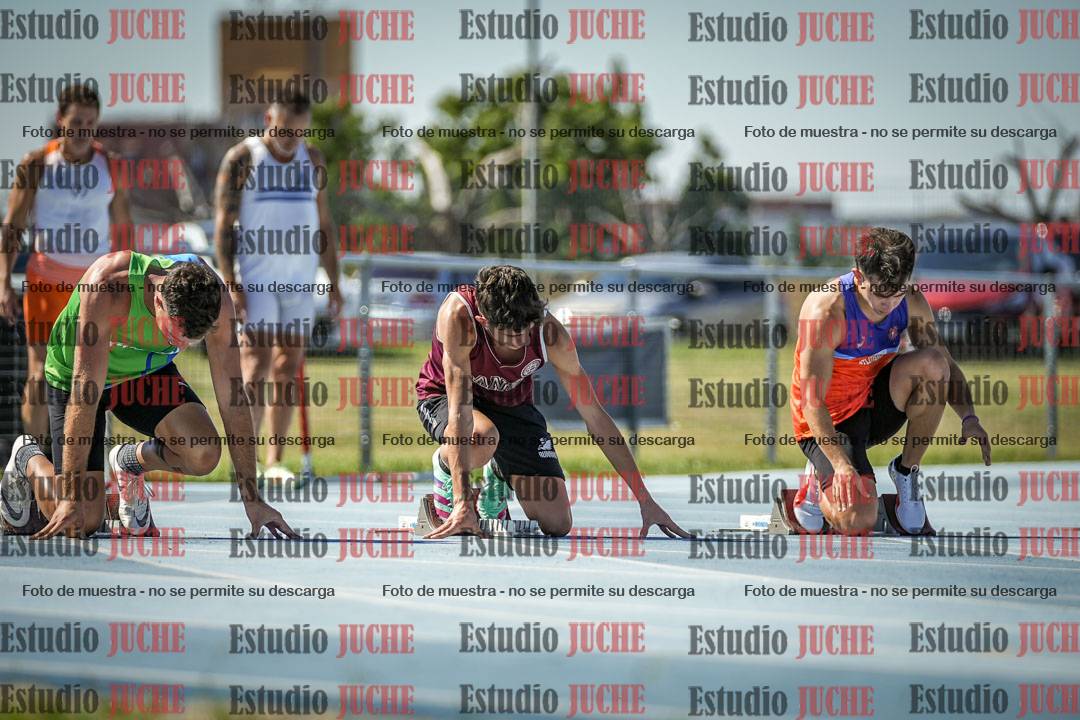 Fotos de los 100 m llanos de varones