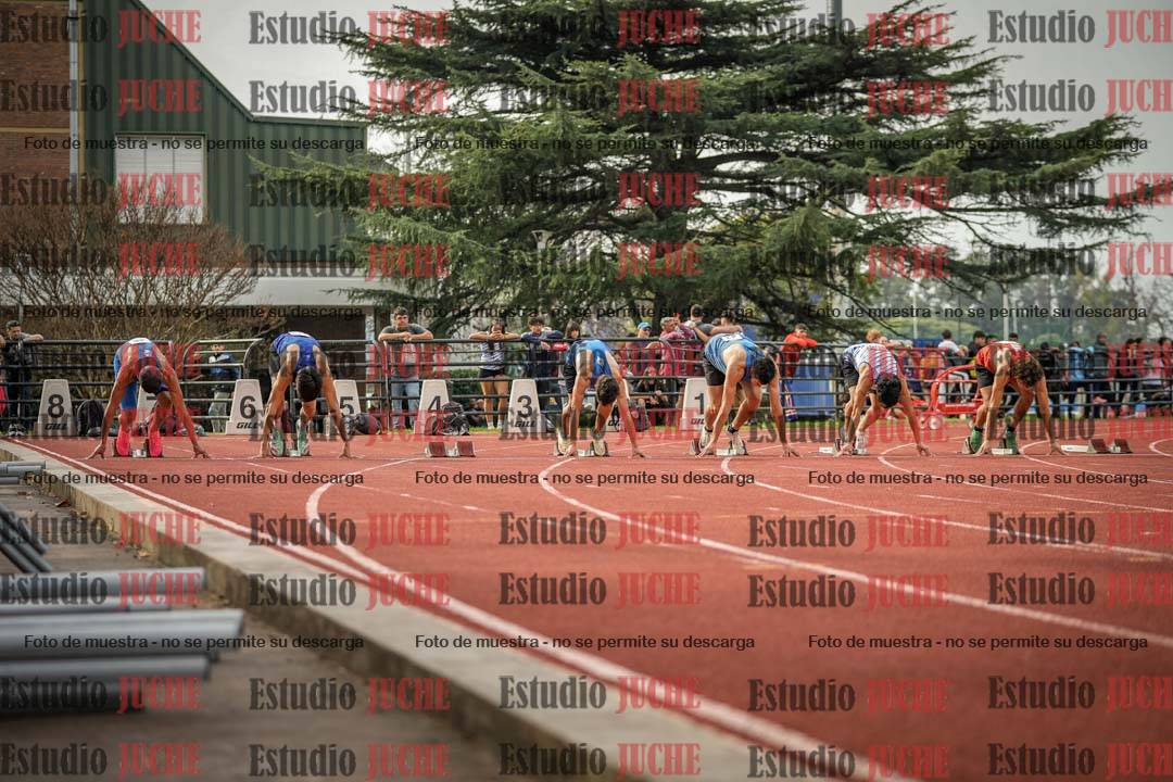Fotos de los 100 m llanos de varones - decatlón 1