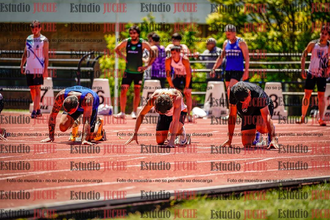 Fotos de los 100 m llanos de varones