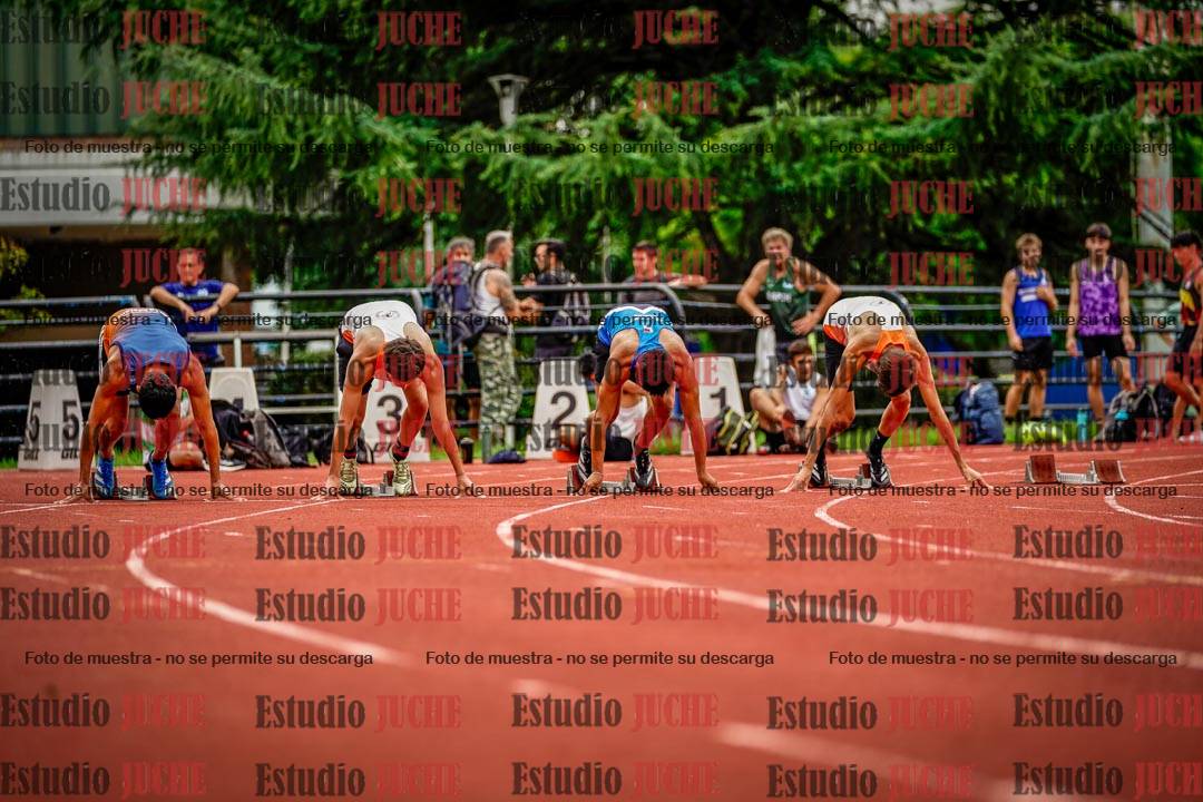 Fotos de los 100 m llanos de varones
