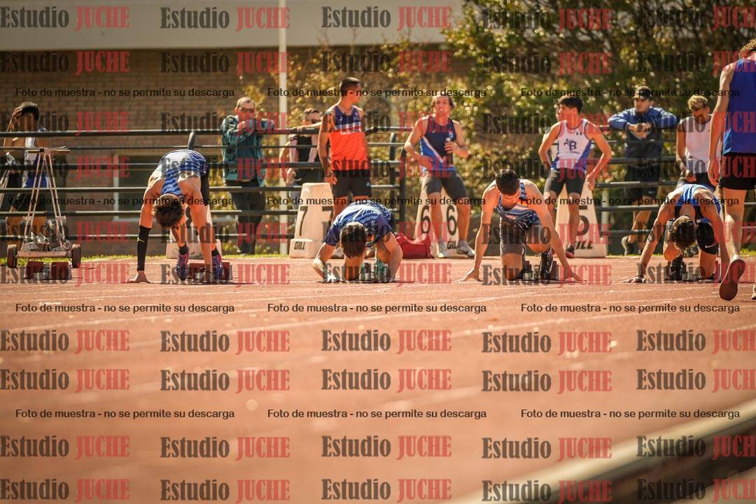 Fotos de los 100 m llanos de varones