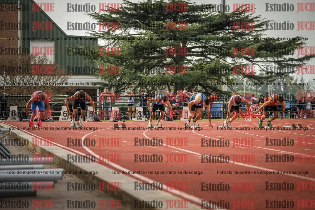 Fotos de los 100 m llanos de varones - decatlón 1