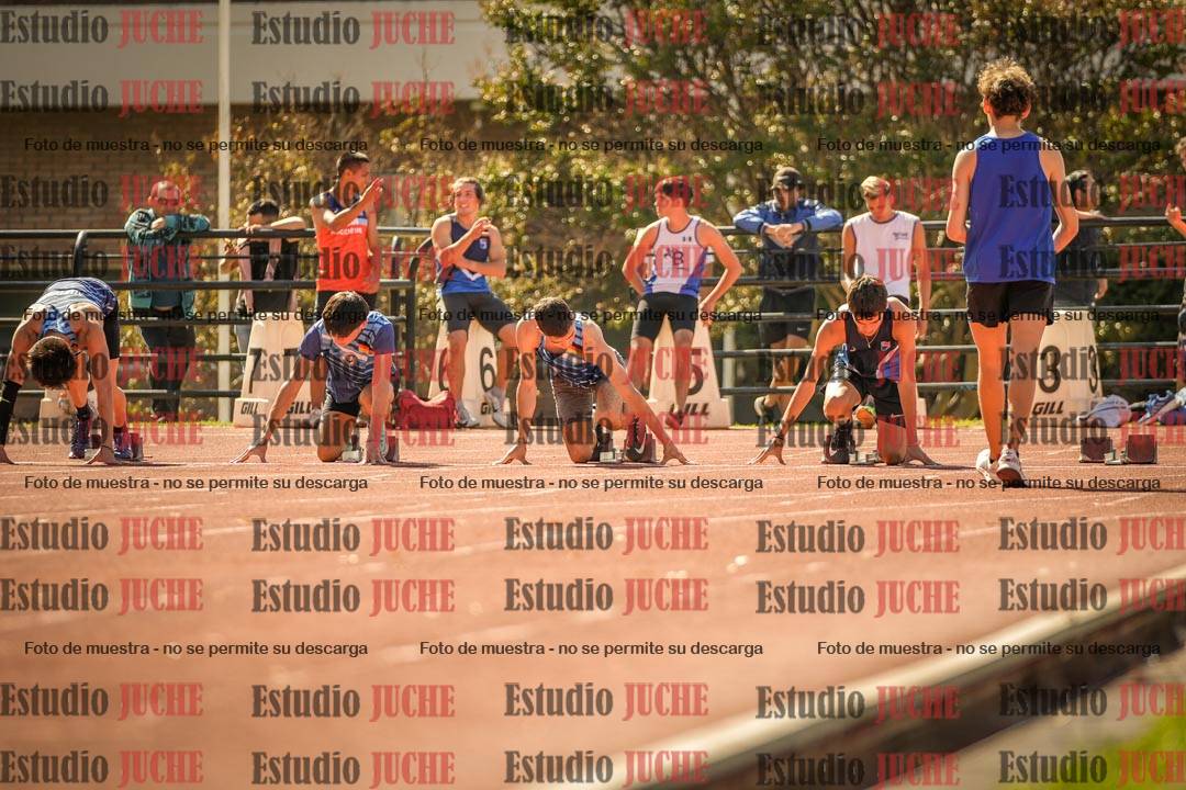 Fotos de los 100 m llanos de varones