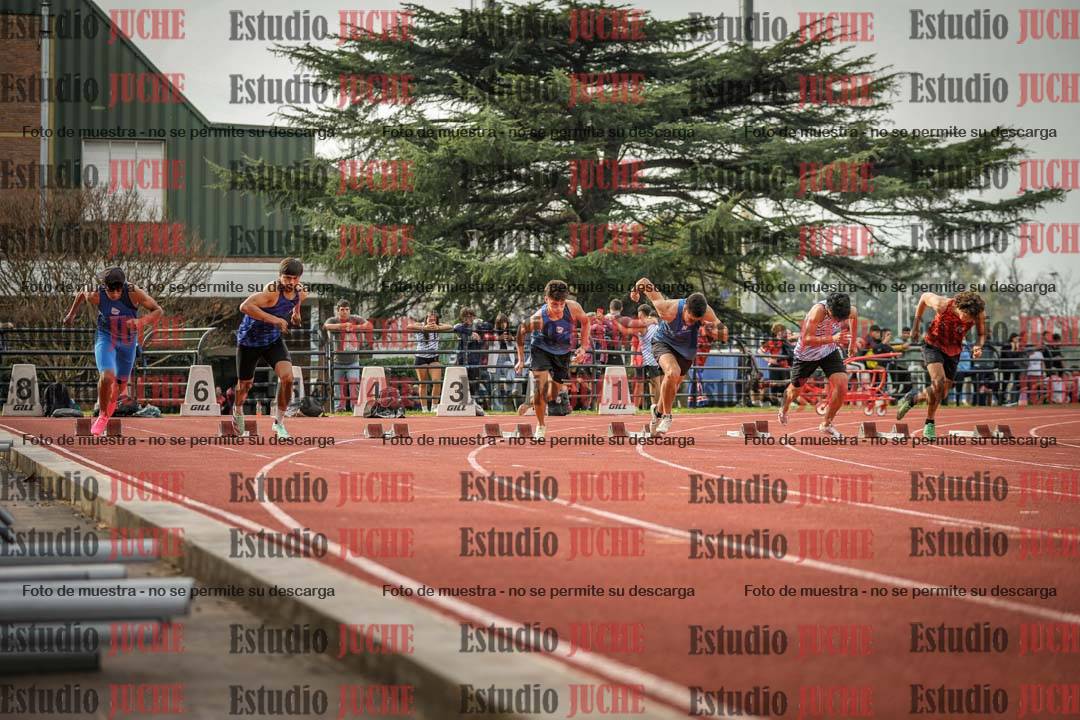 Fotos de los 100 m llanos de varones - decatlón 1
