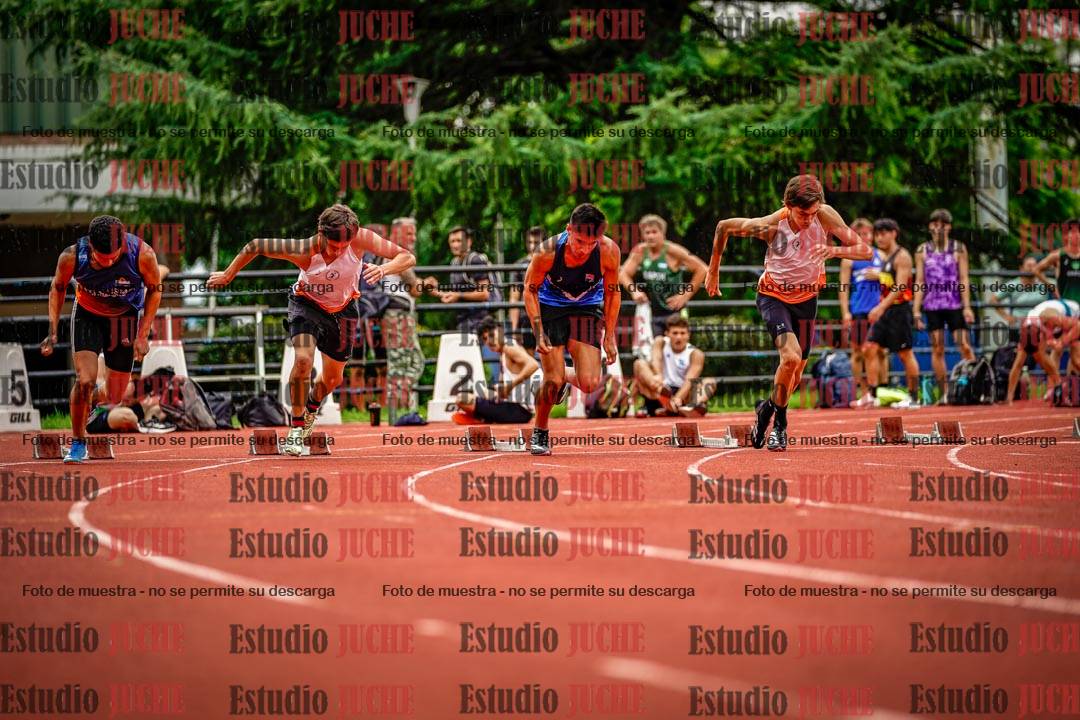 Fotos de los 100 m llanos de varones