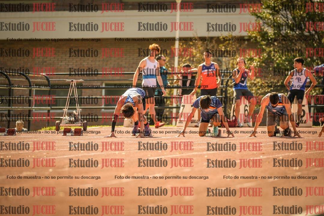 Fotos de los 100 m llanos de varones