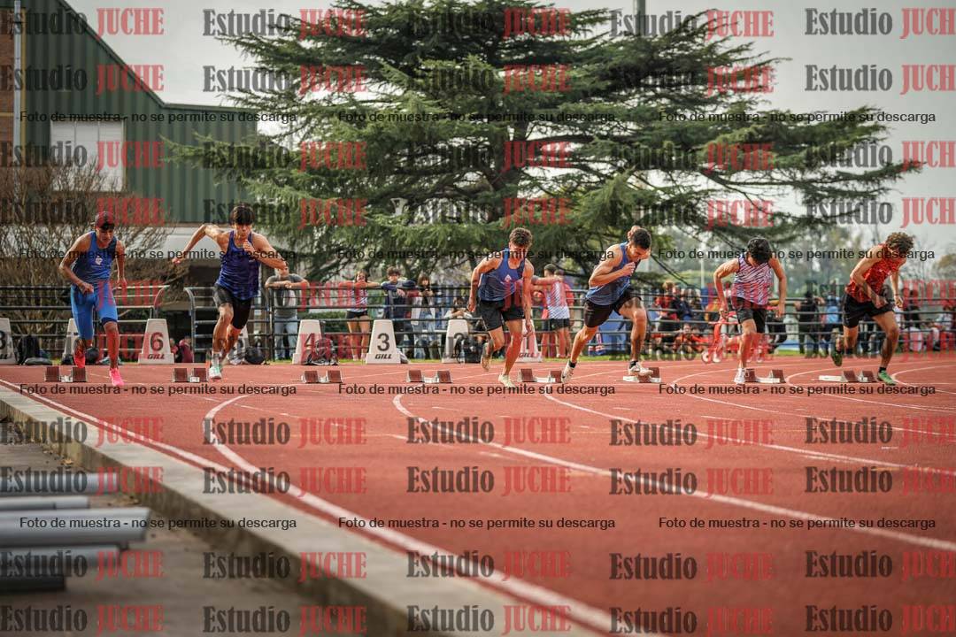 Fotos de los 100 m llanos de varones - decatlón 1
