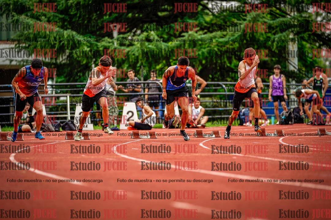Fotos de los 100 m llanos de varones