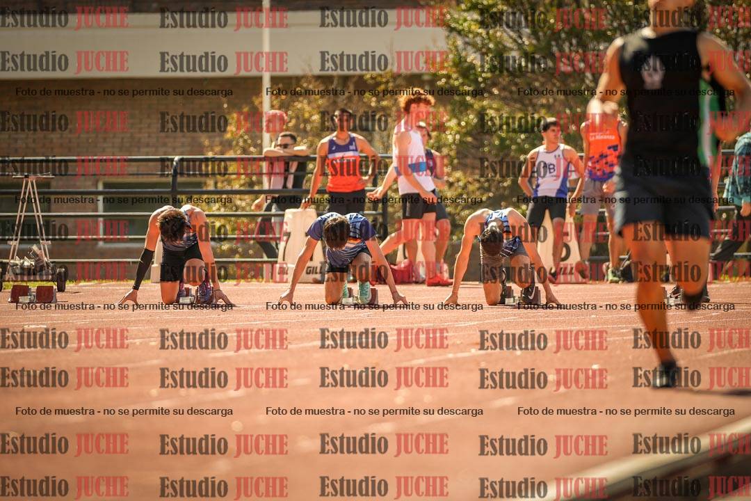Fotos de los 100 m llanos de varones