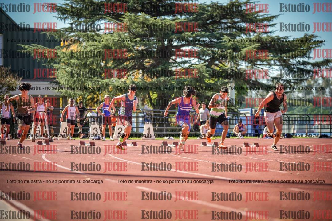 Fotos de los 100 m llanos de varones