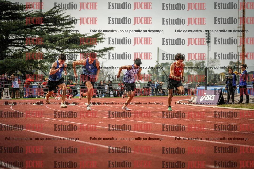 Fotos de los 100 m llanos de varones - decatlón 1