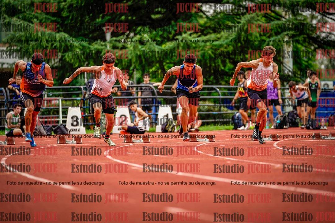 Fotos de los 100 m llanos de varones