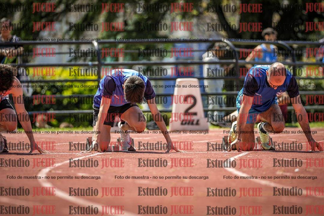 Fotos de los 100 m llanos de varones