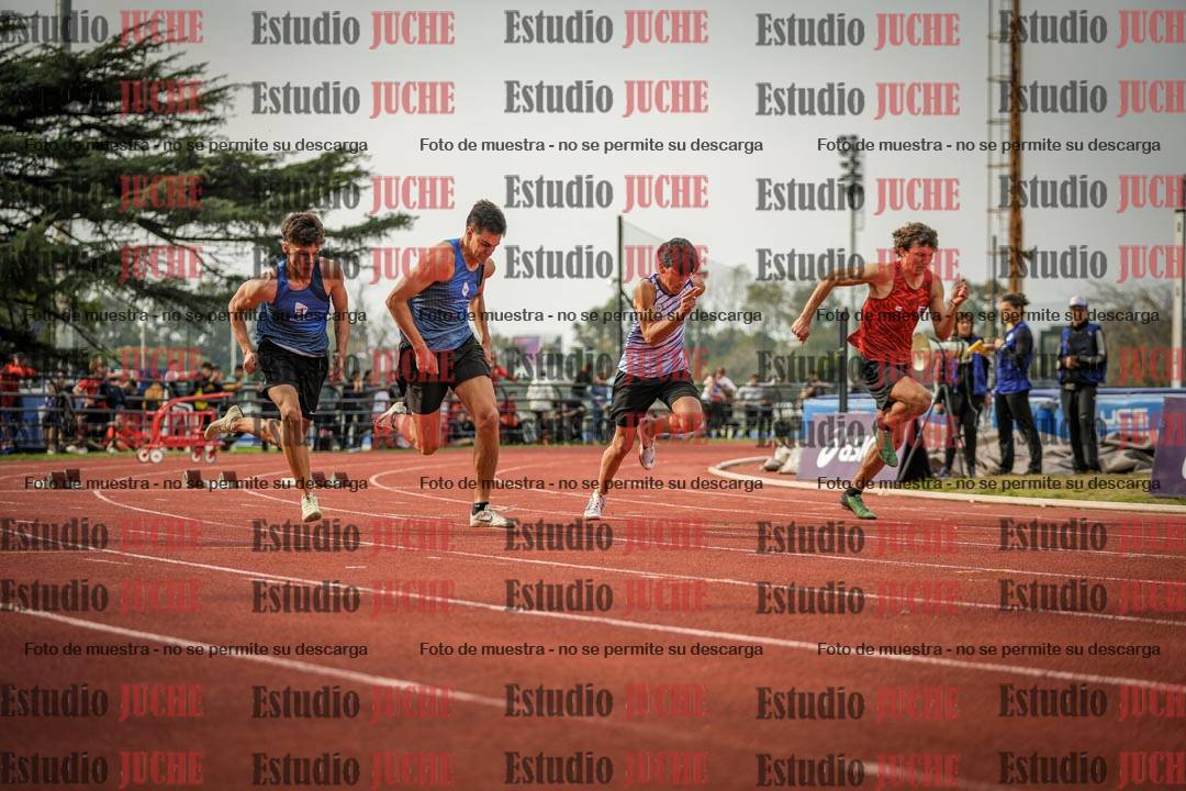 Fotos de los 100 m llanos de varones - decatlón 1