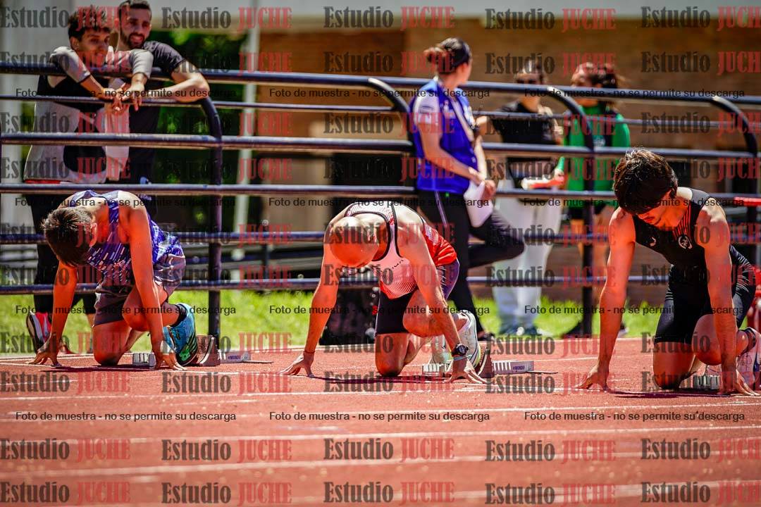 Fotos de los 100 m llanos de varones
