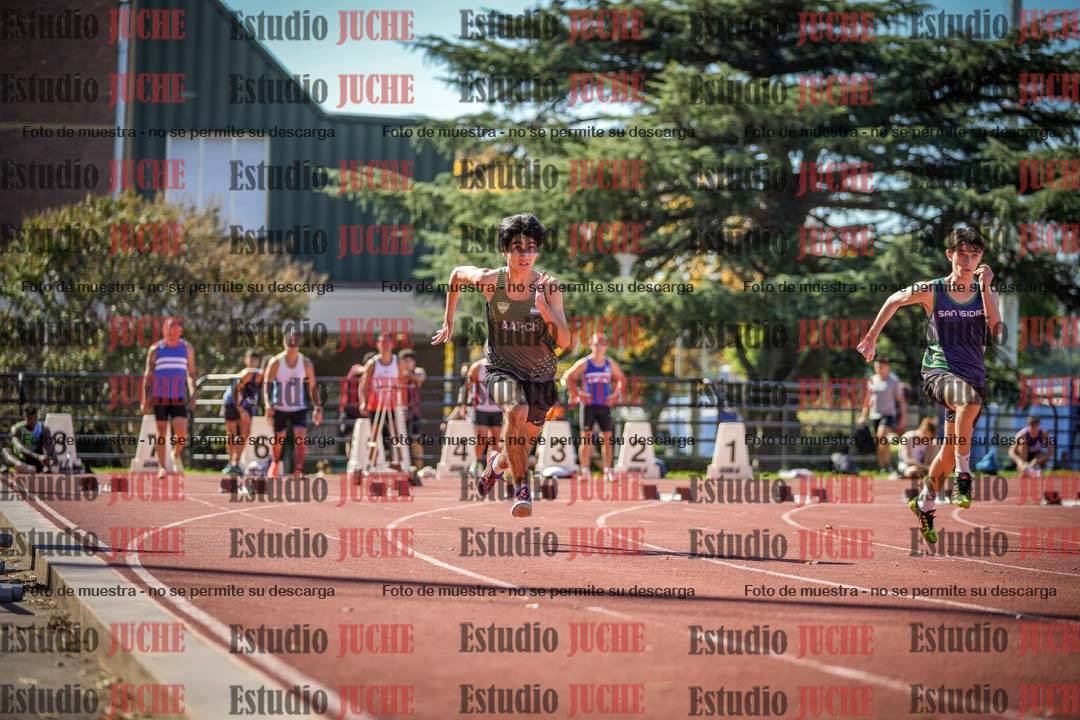 Fotos de los 100 m llanos de varones