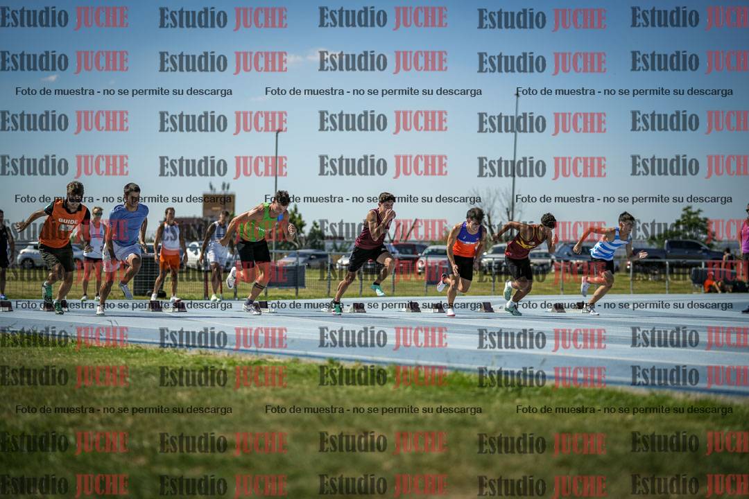 Fotos de los 100 m llanos de varones