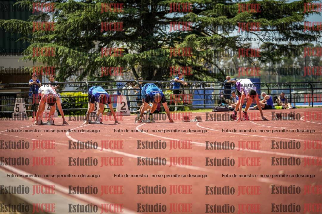 Fotos de los 100 m llanos de varones