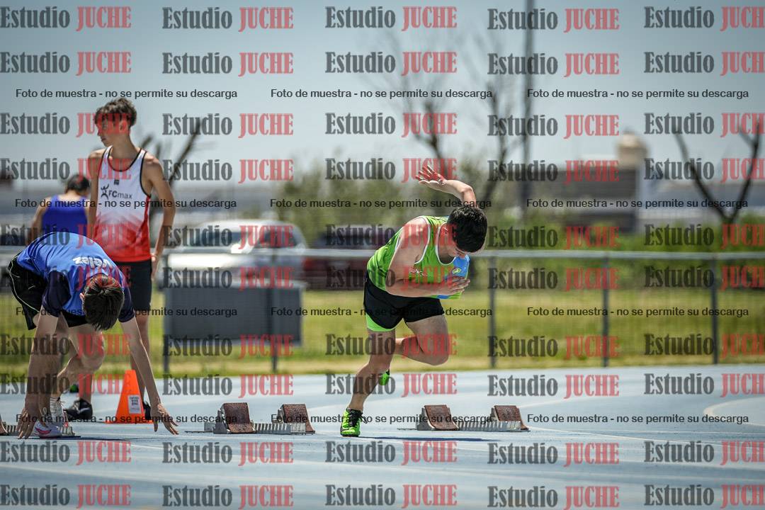 Fotos de los 100 m llanos de varones