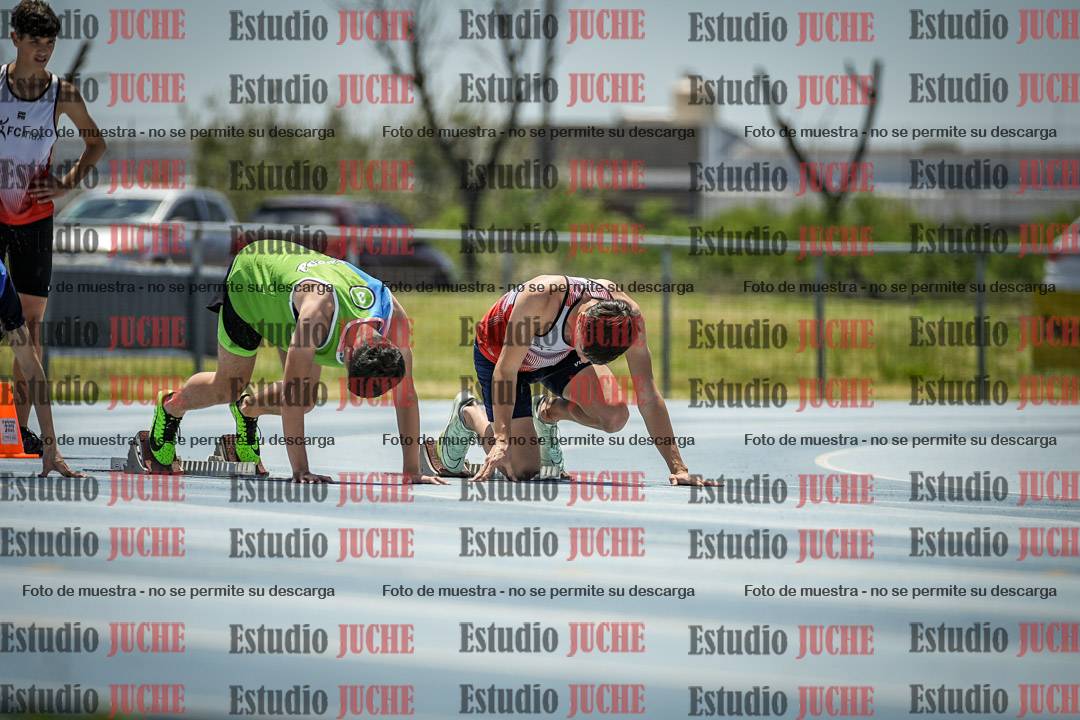 Fotos de los 100 m llanos de varones