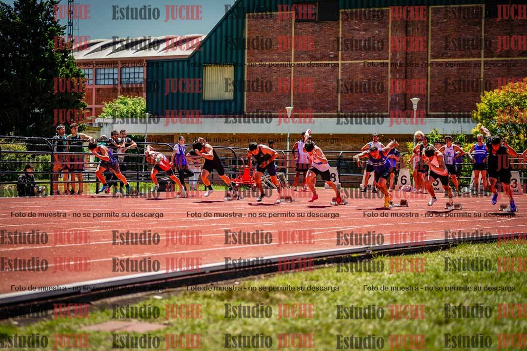Fotos de los 100 m llanos de varones