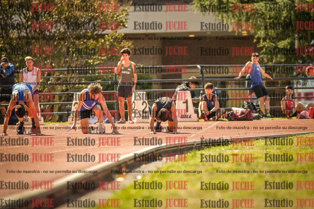 Fotos de los 100 m llanos de varones