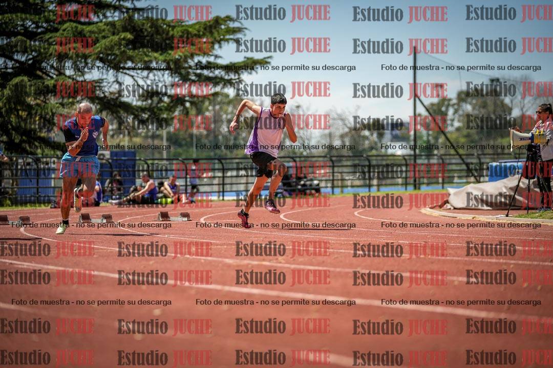 Fotos de los 100 m llanos de varones