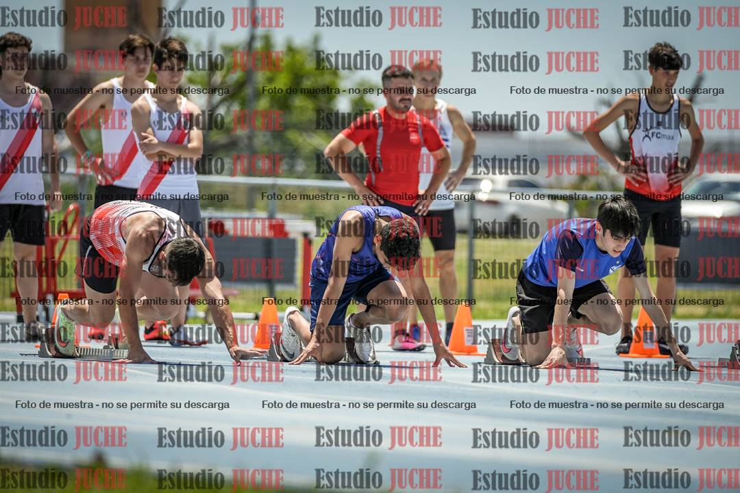 Fotos de los 100 m llanos de varones
