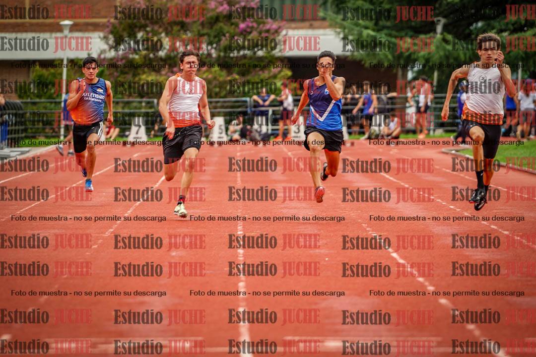 Fotos de los 100 m llanos de varones
