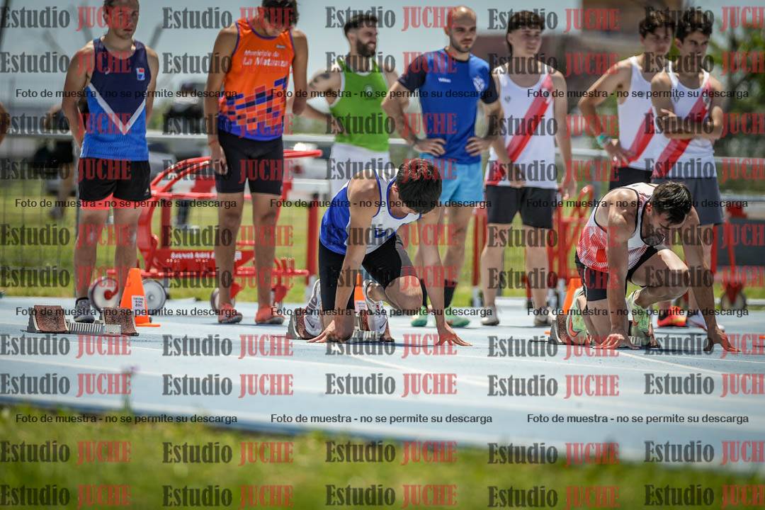 Fotos de los 100 m llanos de varones