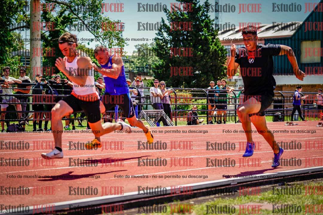 Fotos de los 100 m llanos de varones