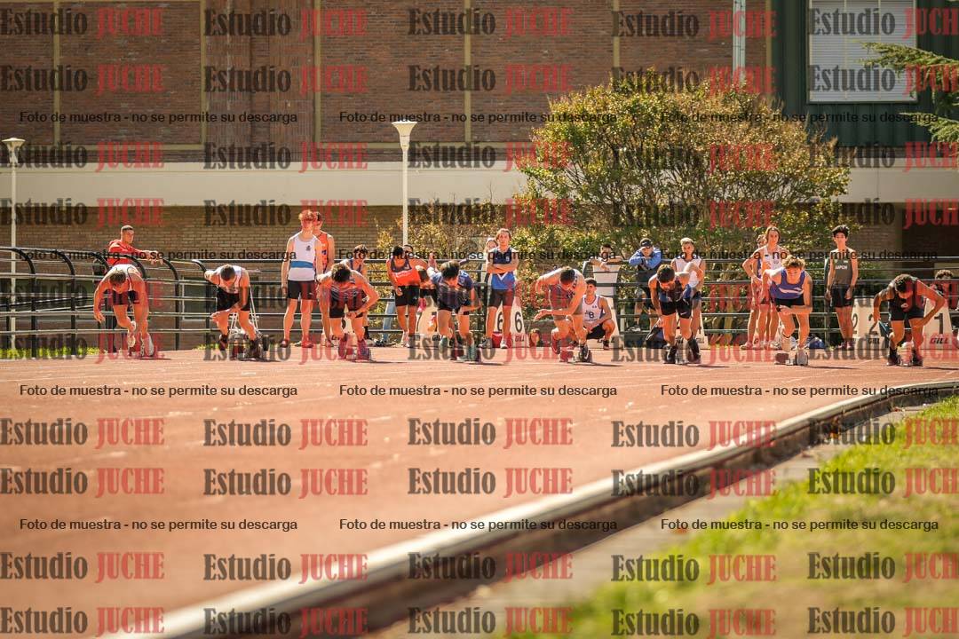 Fotos de los 100 m llanos de varones