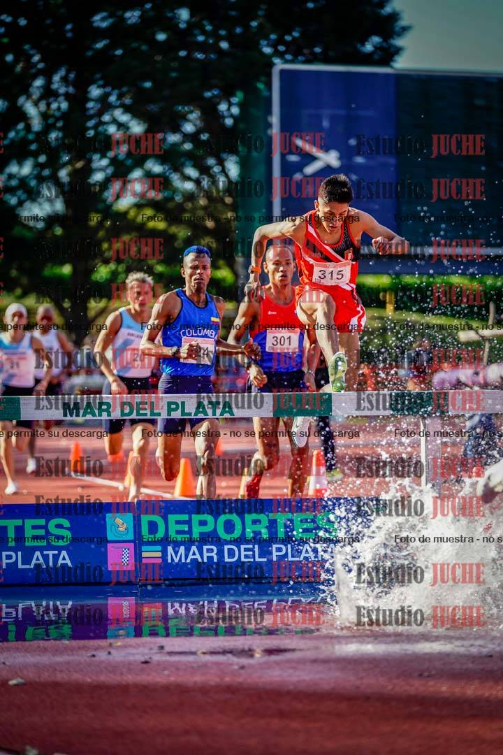 Fotos de los 3000 m con obstáculos de varones