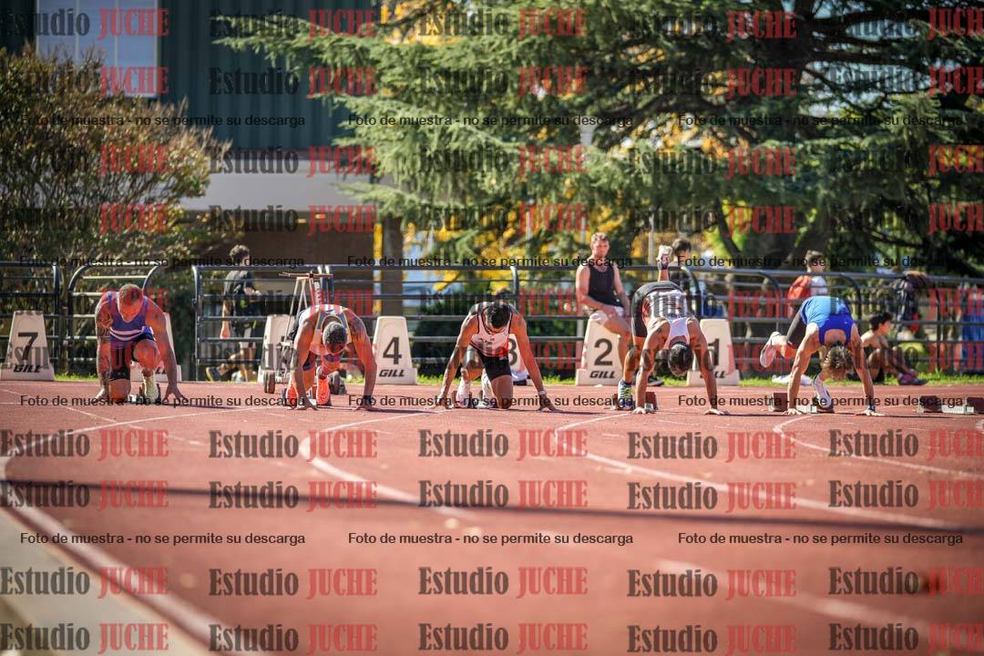 Fotos de los 100 m llanos de varones