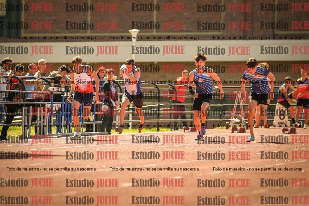 Fotos de los 100 m llanos de varones
