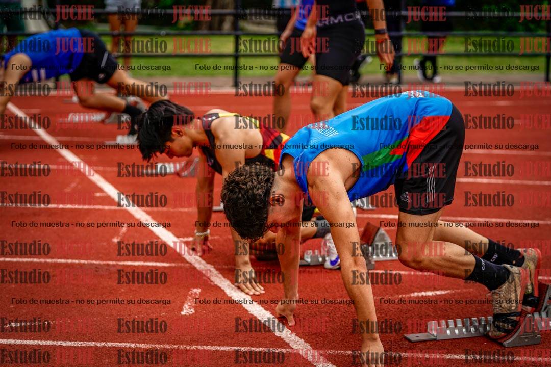 Fotos de los 100 m llanos de varones