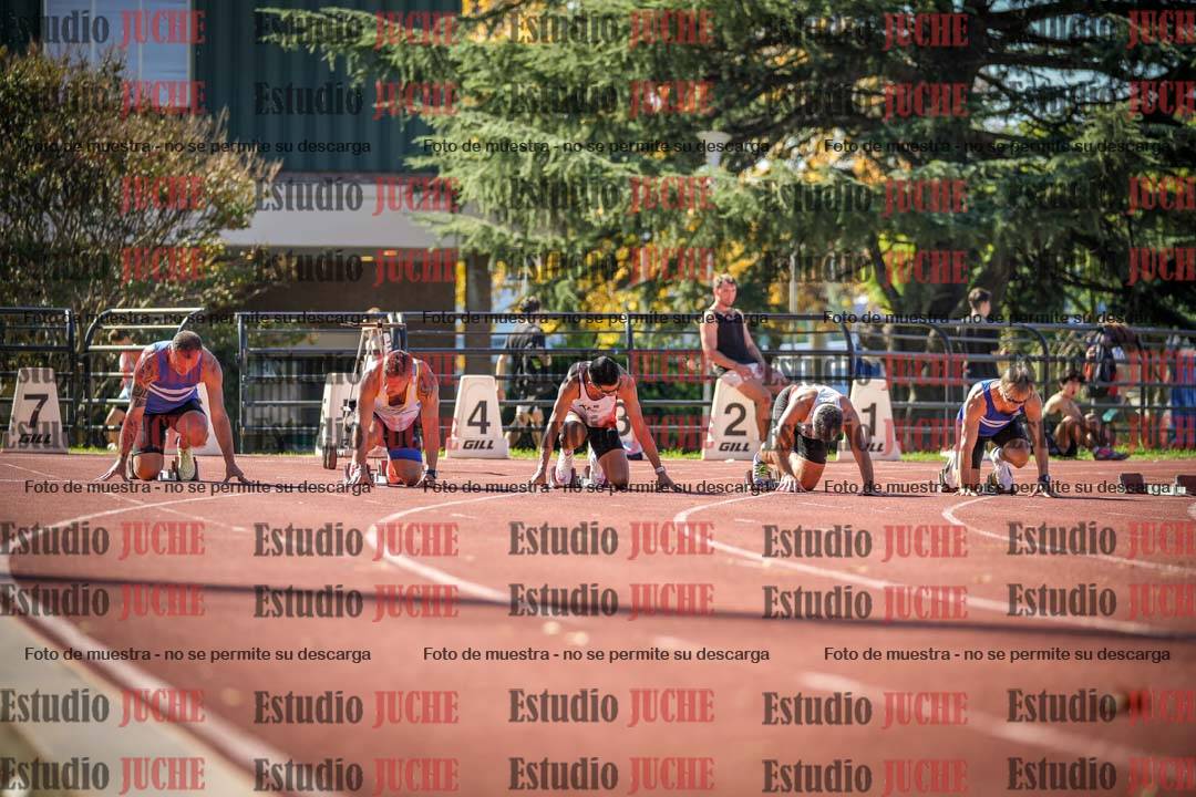 Fotos de los 100 m llanos de varones