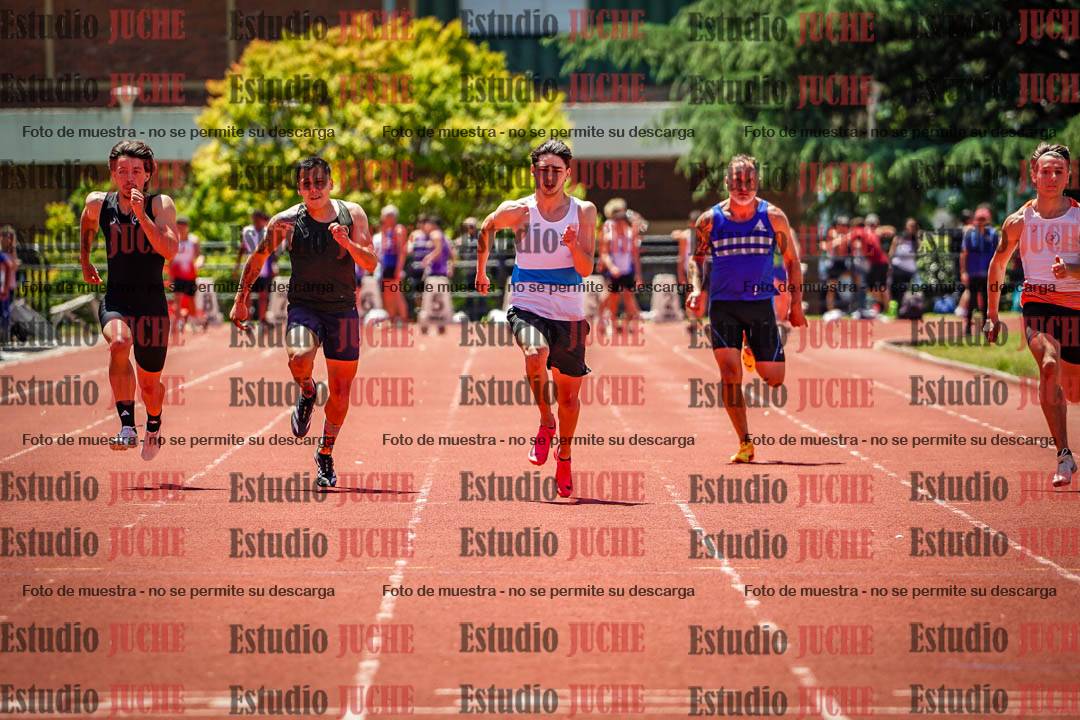 Fotos de los 100 m llanos de varones