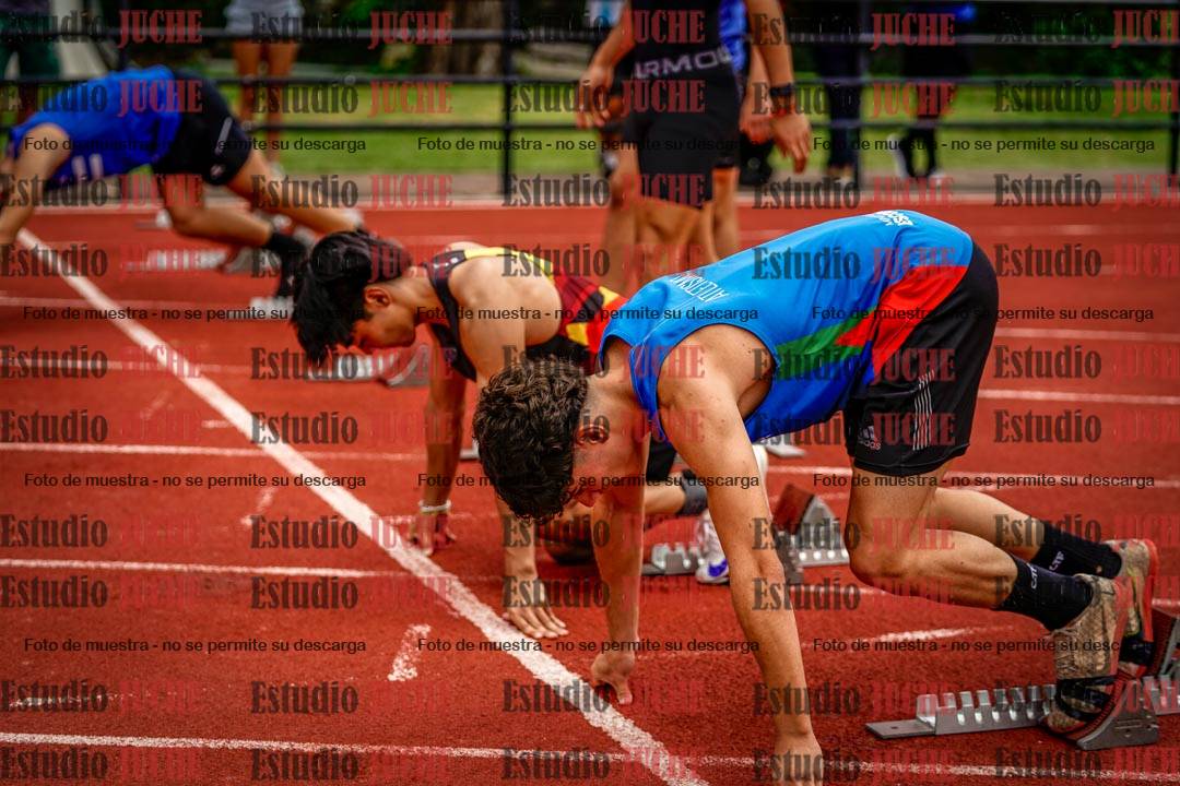 Fotos de los 100 m llanos de varones