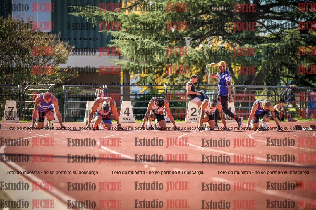 Fotos de los 100 m llanos de varones