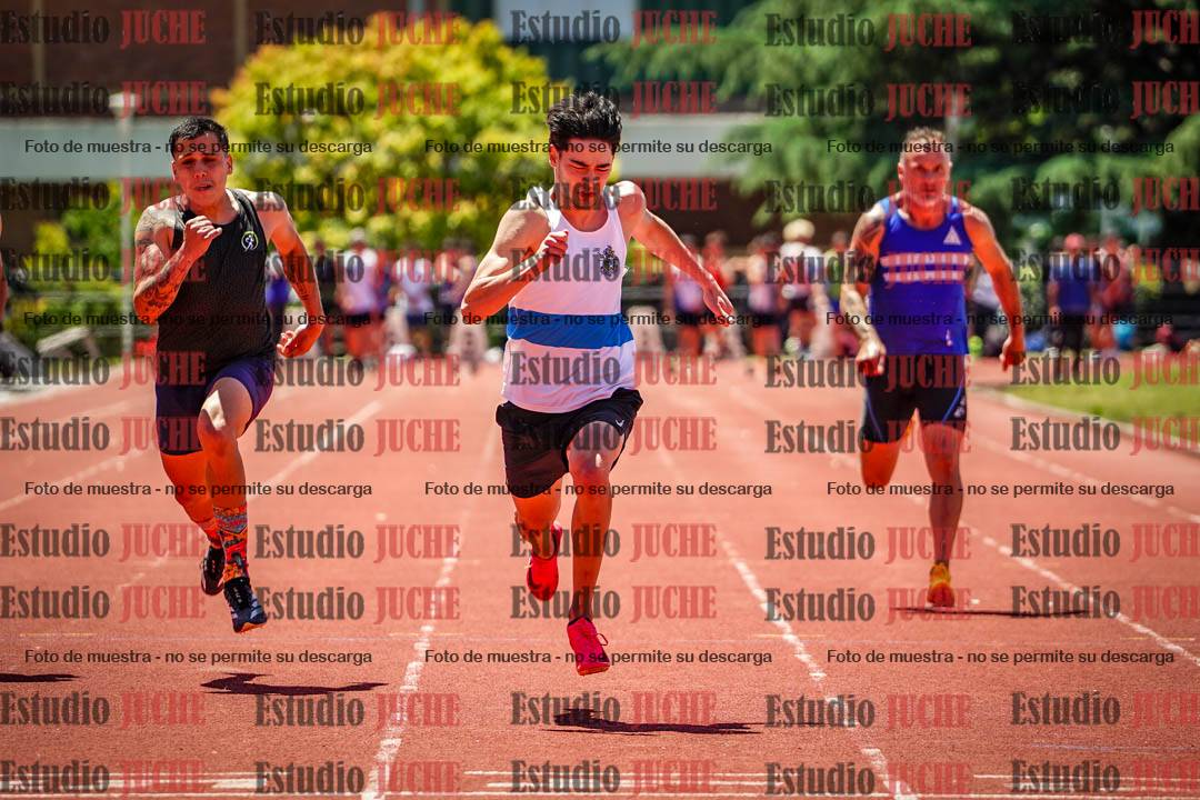 Fotos de los 100 m llanos de varones