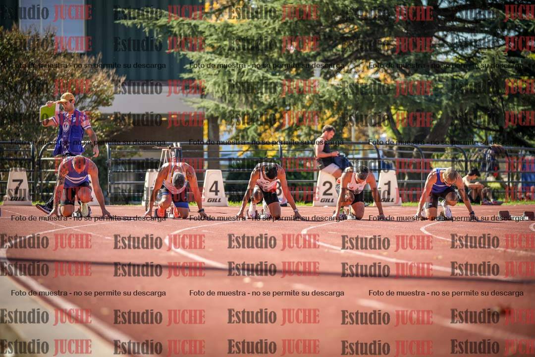 Fotos de los 100 m llanos de varones