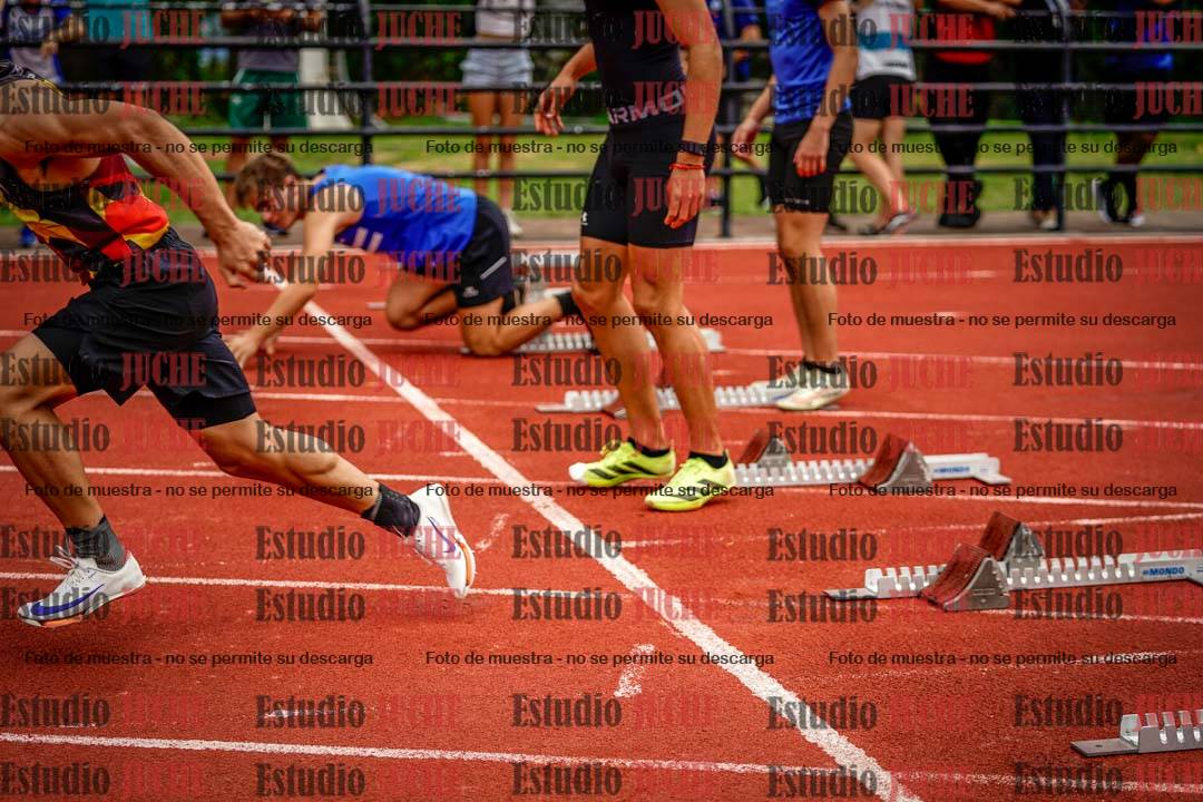 Fotos de los 100 m llanos de varones